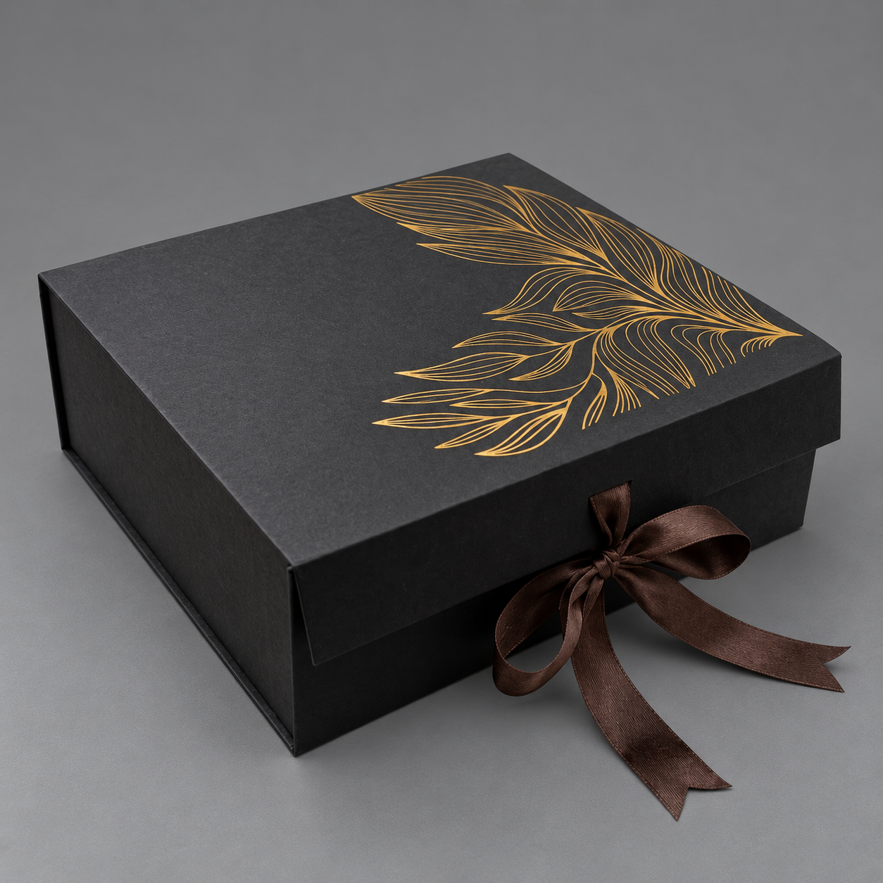 Premium Ribbon Gift Box – Black