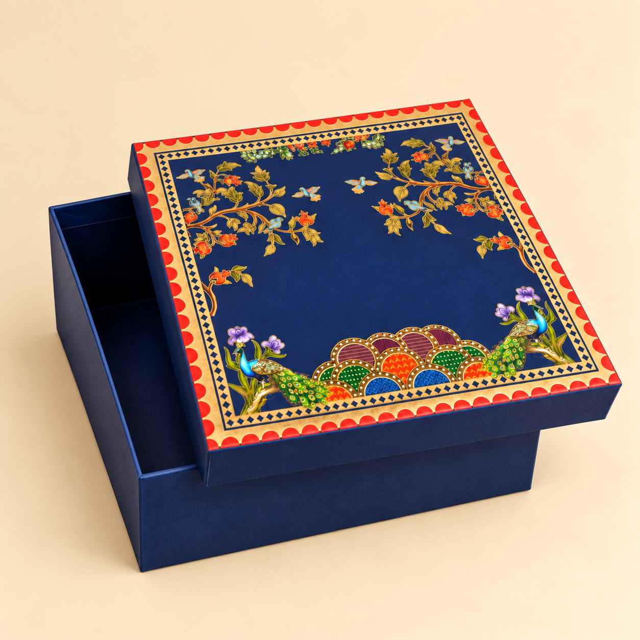 Printed Gift Box – Festive Purple